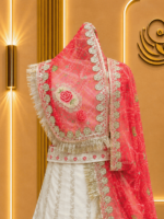 Aradhana Fendy Silk Rajputi Poshak
-  White - Image 3
