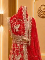 Gharchola  Rajputi Poshak
-  Red - Image 3