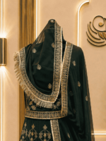 Aarya Semi Pure Rajputi Poshak- Green - Image 3