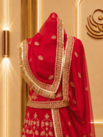 Aarya Semi Pure Rajputi Poshak- Red - Image 3