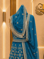 Aarya Semi Pure Rajputi Poshak- Denim Blue - Image 3