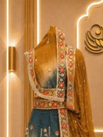 Amaya Semi Pure Rajputi Poshak- Rust - Image 3