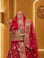 Bela Semi Pure Rajputi Poshak- Red - Image 3