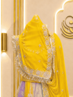 Avisha Organza Rajputi Poshak- Yellow - Image 3