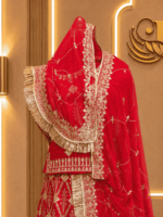 Anushka Semi Pure Rajputi Poshak - Red 1 - Image 3
