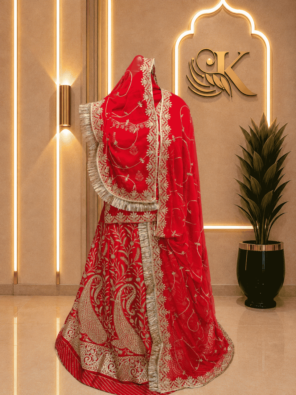 untitled-design-330 Anushka Semi Pure Rajputi Poshak - Red 2 - Image 1