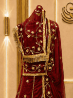 Lavya Satin Rajputi Poshak - Maroon - Image 3