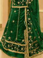 Lavya Satin Rajputi Poshak - Green - Image 2