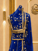 Lavya Satin Rajputi Poshak - Royal Blu - Image 3