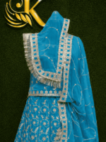 Shanaya Frendy Silk  Rajputi Poshak- Denim Blue - Image 3
