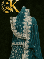 Shanaya Frendy Silk  Rajputi Poshak- Rama Green - Image 3