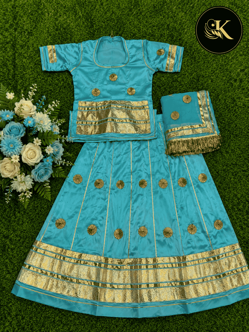 untitled-design-369 Rani Kids Satin Rajputi Poshak - Sky Blue - Image 1