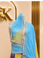 Sameera Banarasi Rajputi Poshak -Sky Blue - Image 3