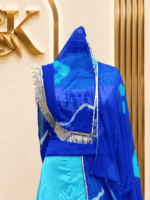 Rekha Satin Rajputi Poshak
 - Sky Blue - Image 3