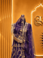Aarti Semi Pure Rajputi Poshak
 -Purple - Image 3