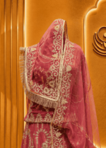 Aarti Semi Pure Rajputi Poshak
 - Rose Pink - Image 3