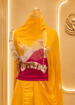 Rekha Satin Rajputi Poshak
 -Yellow - Image 3