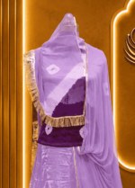 Rekha Satin Rajputi Poshak
 -Levender - Image 3