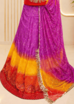 Apsara Organza Rajputi Poshak - Pink - Image 3