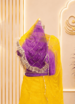 Apsara Organza Rajputi Poshak
 - Yellow - Image 3
