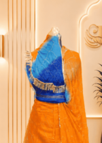 Apsara Organza Rajputi Poshak
 - Orange - Image 3