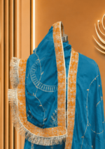 Amara Fendy Silk Rajputi Poshak
- Teal Blue - Image 3