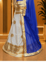 Anjali Satin Rajputi Poshak - Blue - Image 3