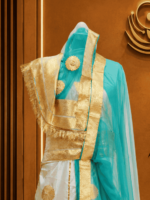 Anjali Satin Rajputi Poshak - Sea green - Image 3