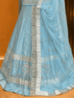 Kanika Satin Rajputi Poshak - Sky Blue - Image 2