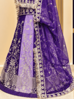 Kesar Semi Pure Rajputi Poshak - Purple - Image 3