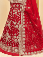 Rashmi Semi Pure Rajputi Poshak-Red - Image 2