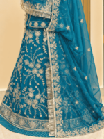 Rashmi Semi Pure Rajputi Poshak- Rama Green - Image 2
