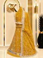 Supriya Semi Pure Rajputi Poshak- Yellow
