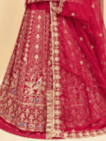Priya Semi Pure Rajputi Poshak- Cherry - Image 2