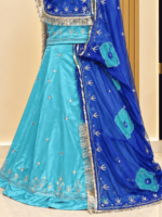 Latika Satin Rajputi Poshak - Sky Blue - Image 2