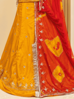 Latika Satin Rajputi Poshak - Yellow - Image 2