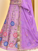 Chandan Fendy Silk Rajputi Poshak- Levender - Image 2