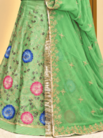 Chandan Fendy Silk Rajputi Poshak- Elaichi Green - Image 2