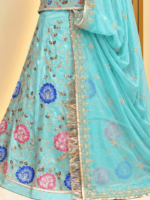 Chandan Fendy Silk Rajputi Poshak- Sea Green - Image 2