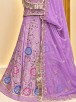 Chandan Fendy Silk Rajputi Poshak- Light purple - Image 2