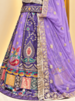 Nidhi Gold Crush Rajputi Poshak- Levender - Image 2