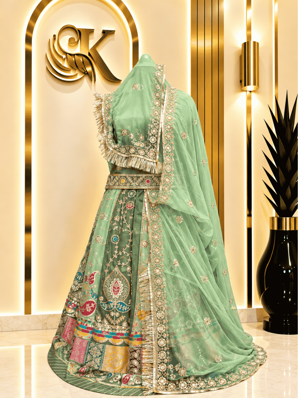 untitled-design-1-443 Nidhi Gold Crush Rajputi Poshak- Elaichi Green - Image 1