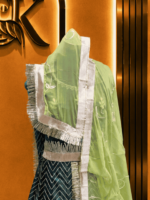 Kanika Satin Rajputi Poshak - Green - Image 3
