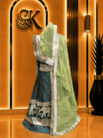 Kanika Satin Rajputi Poshak - Green