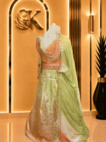Saheli  Glass Organza Rajputi Poshak- Shaded 1