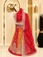 Kesar Semi Pure Rajputi Poshak - Orange