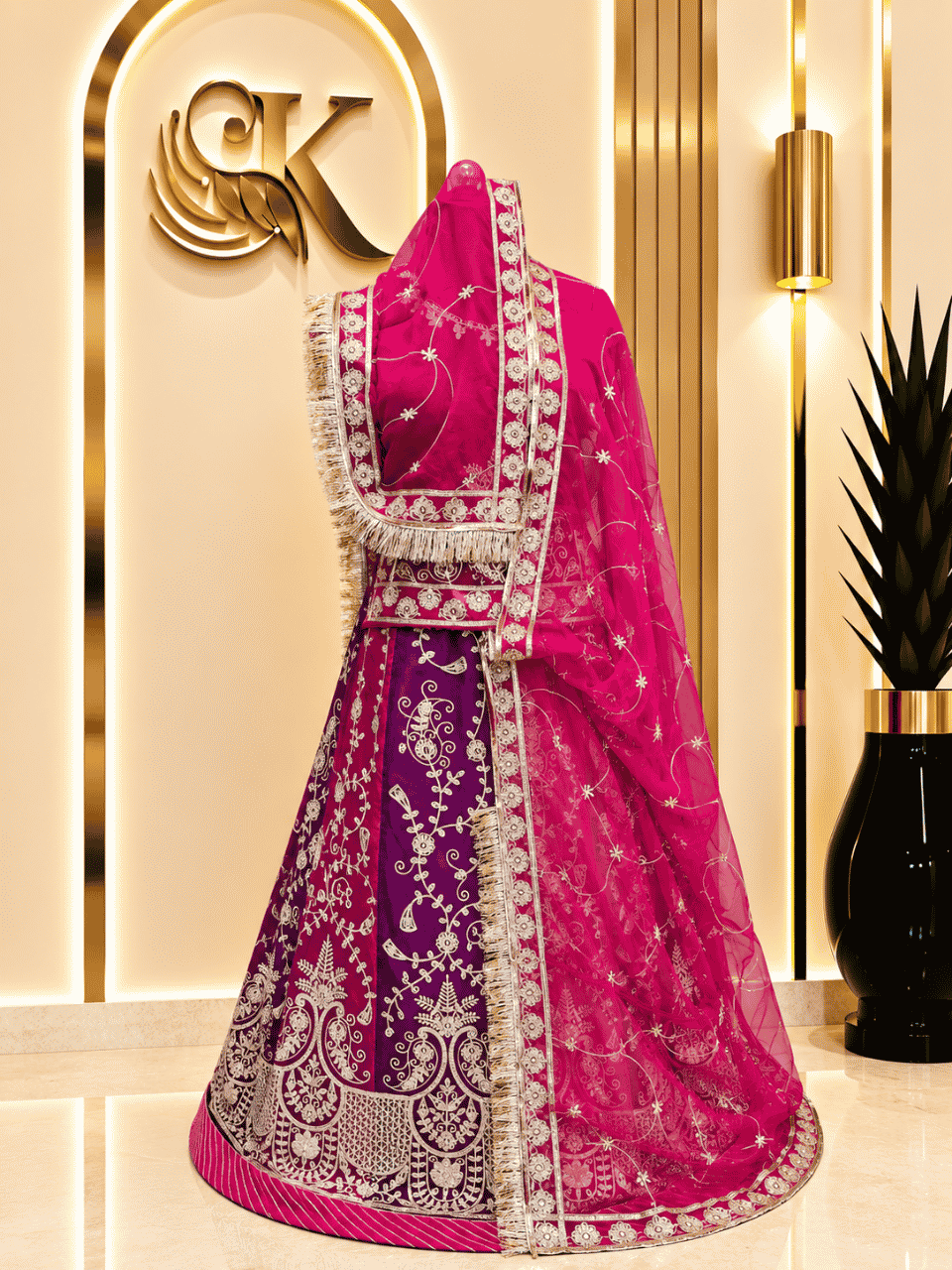 untitled-design-2-365 Kesar Semi Pure Rajputi Poshak - Rani - Image 1