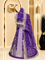 Kesar Semi Pure Rajputi Poshak - Purple - Image 2