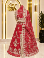 Red Chundri Semi Pure Rajputi Poshak 1