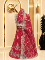 Red Chundri Semi Pure Rajputi Poshak 3